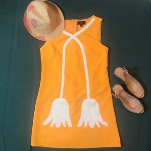 $49 Victoria Beckham x Target marigold shift dress